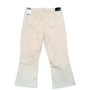 DKNY Jeans Women Plus 16w 16 1X Tan Williamsburg High Rise Flare Crop Denim Pant